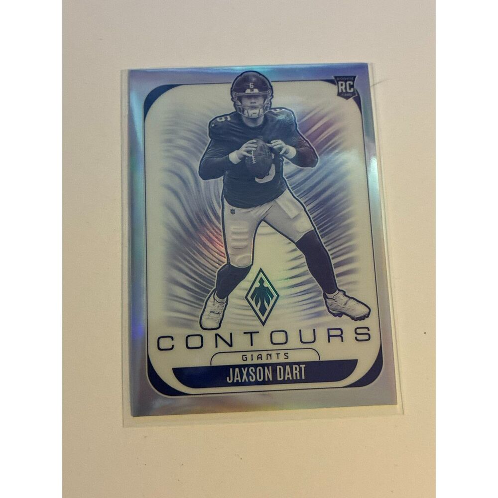 2025 Panini Phoenix Jaxson Dart RC Silver Contours #24 Giants